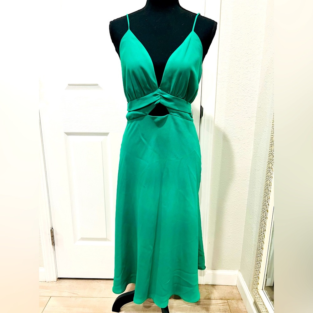 Alexia Admor Green Midi Strappy dress, size 8